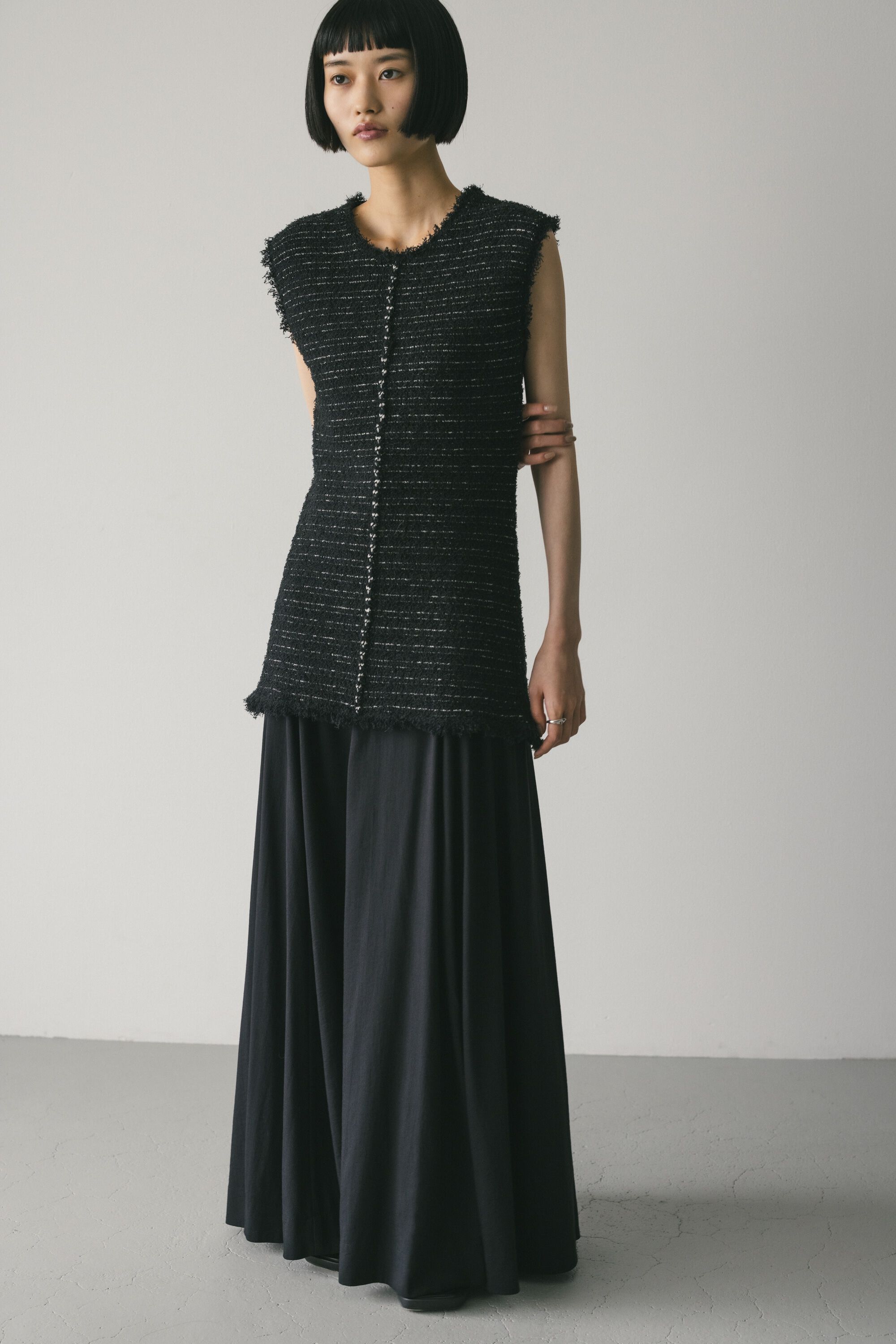 STYLEMIXER「ツイードニットトップ」|タンクトップ|