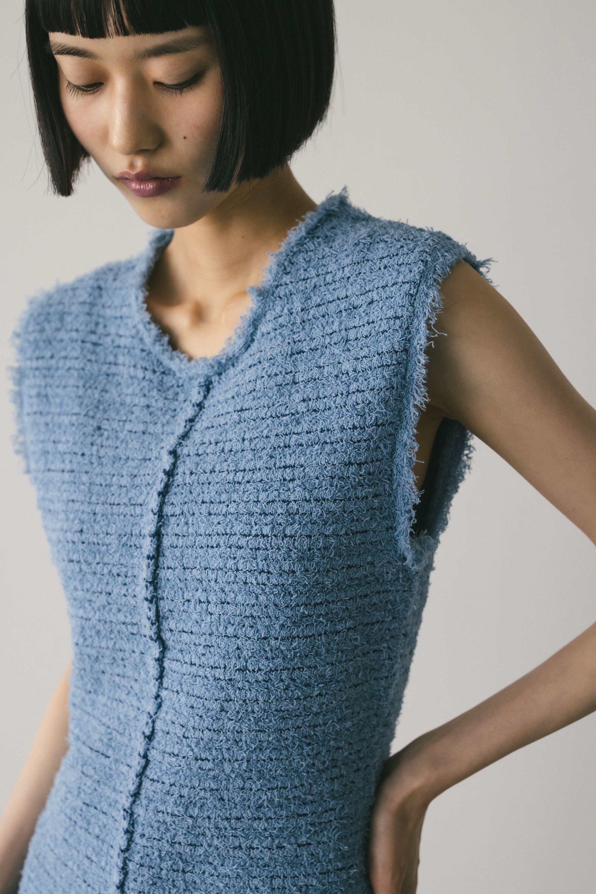 STYLEMIXER「ツイードニットトップ」|タンクトップ|