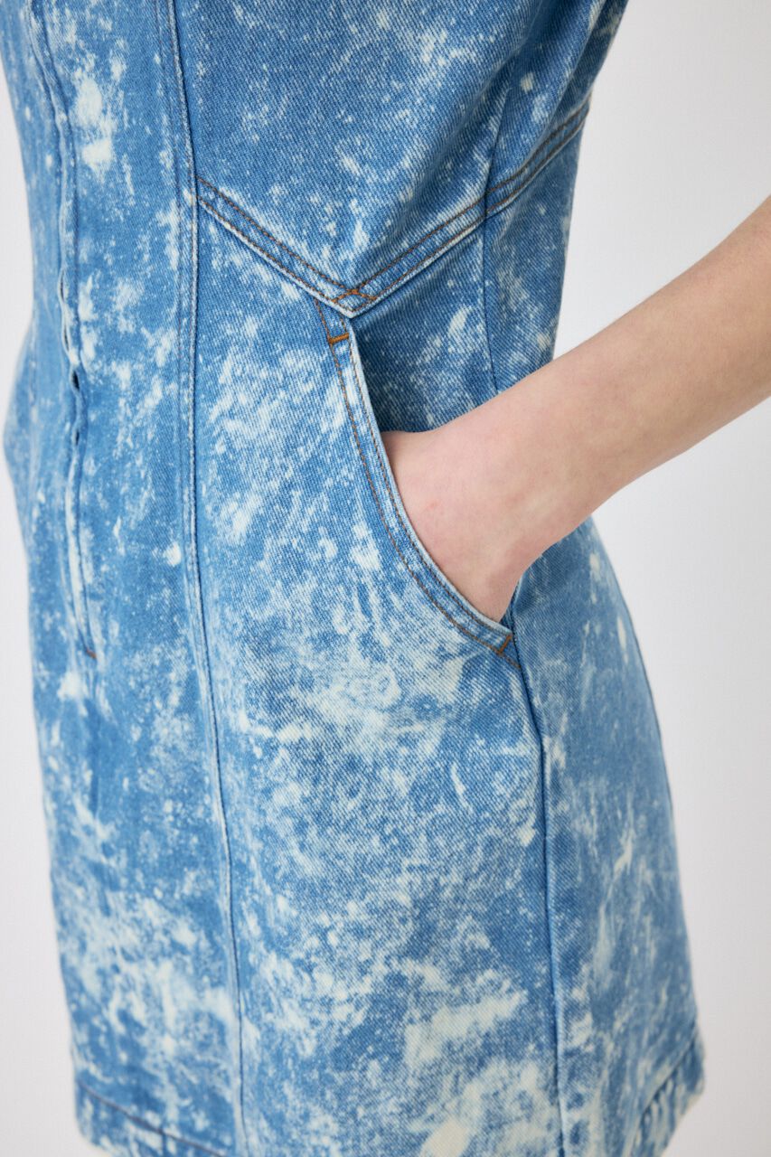 MOUSSY「FRONT ZIP CHEMICAL MINI ドレス」|ワンピース|