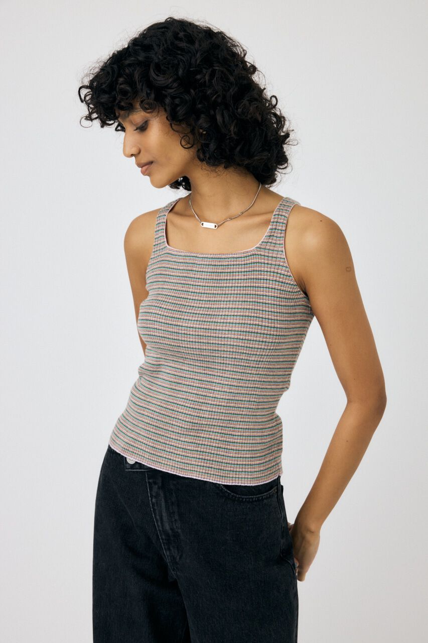 MOUSSY「THIN BORDER タンク」|タンクトップ|