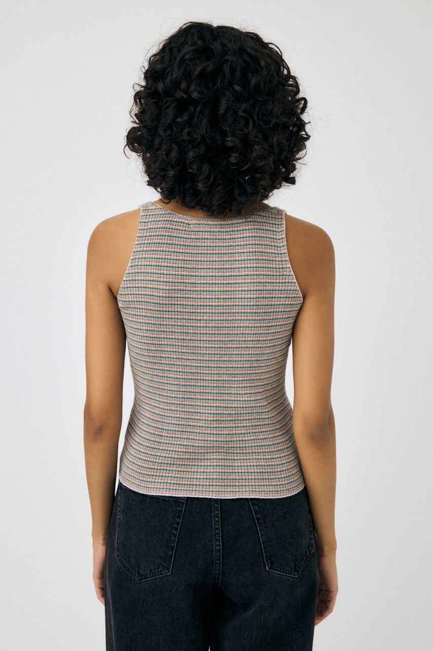 MOUSSY「THIN BORDER タンク」|タンクトップ|