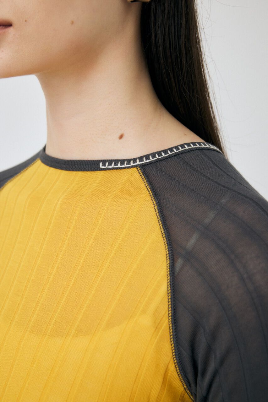 MOUSSY「BROAD RIB ラグラントップス」|Tシャツ・カットソー|