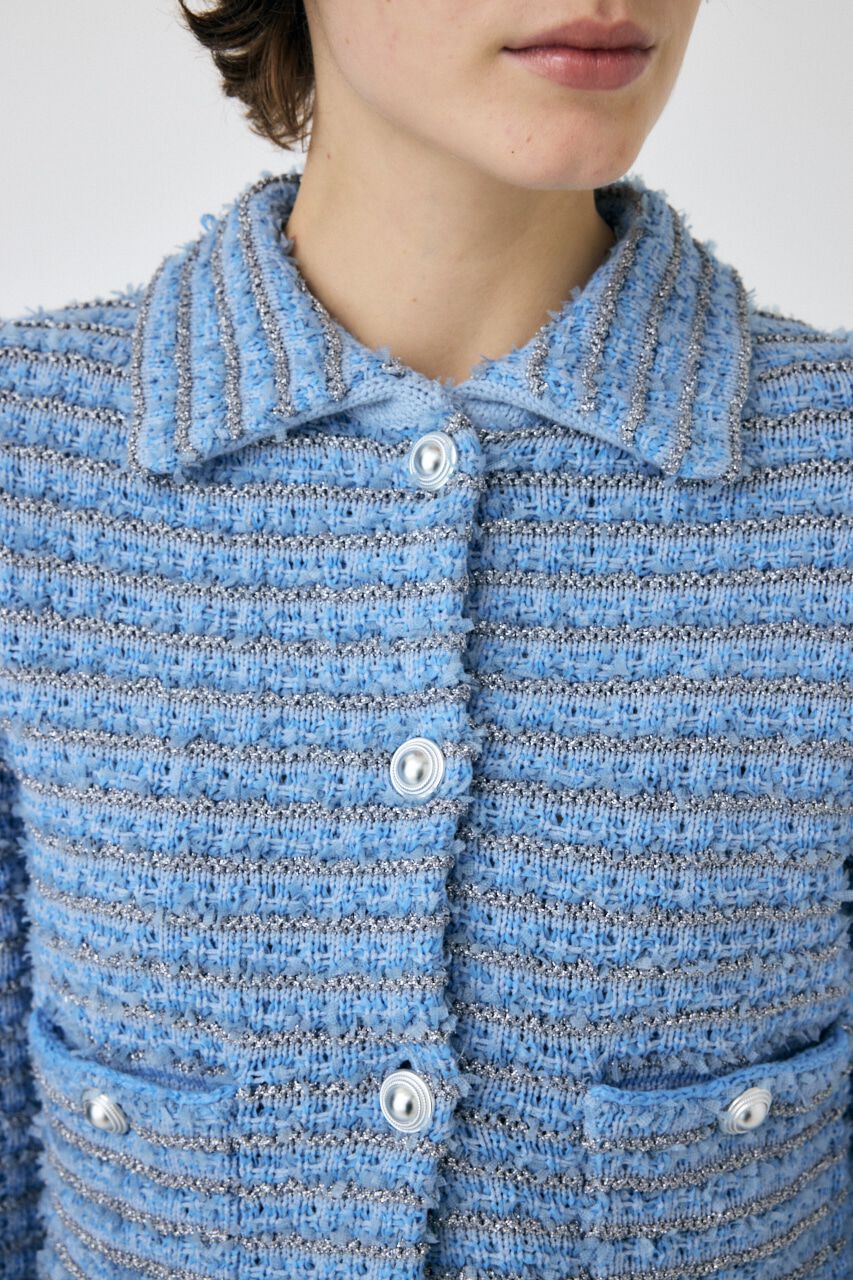 MOUSSY「TWEEDY ニットカーディガン」|ニット・セーター|