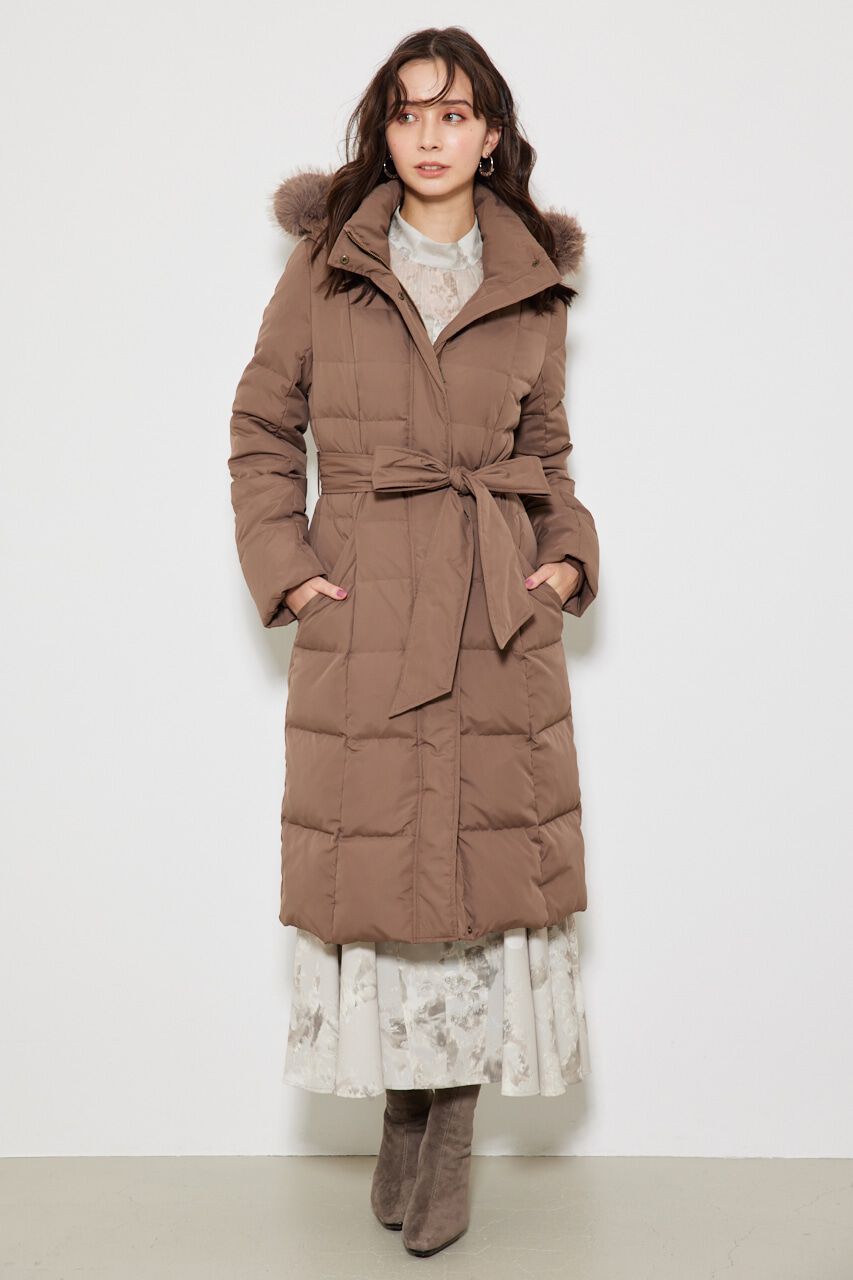 rienda「Faux FurミディライトダウンCT」|その他|BRN