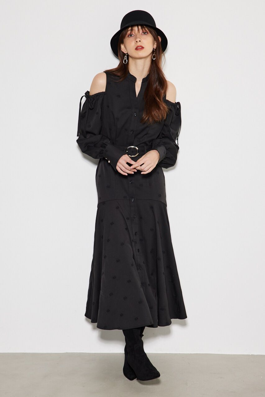 rienda「エンブロイダリーロゴフレアOP」|ワンピース|