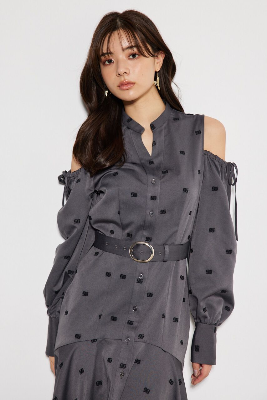 rienda「エンブロイダリーロゴフレアOP」|ワンピース|