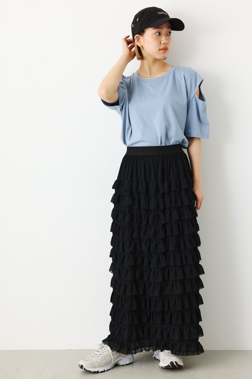 RODEO CROWNS「オープンスリーブルーズトップス」|Tシャツ・カットソー|L/BLU1