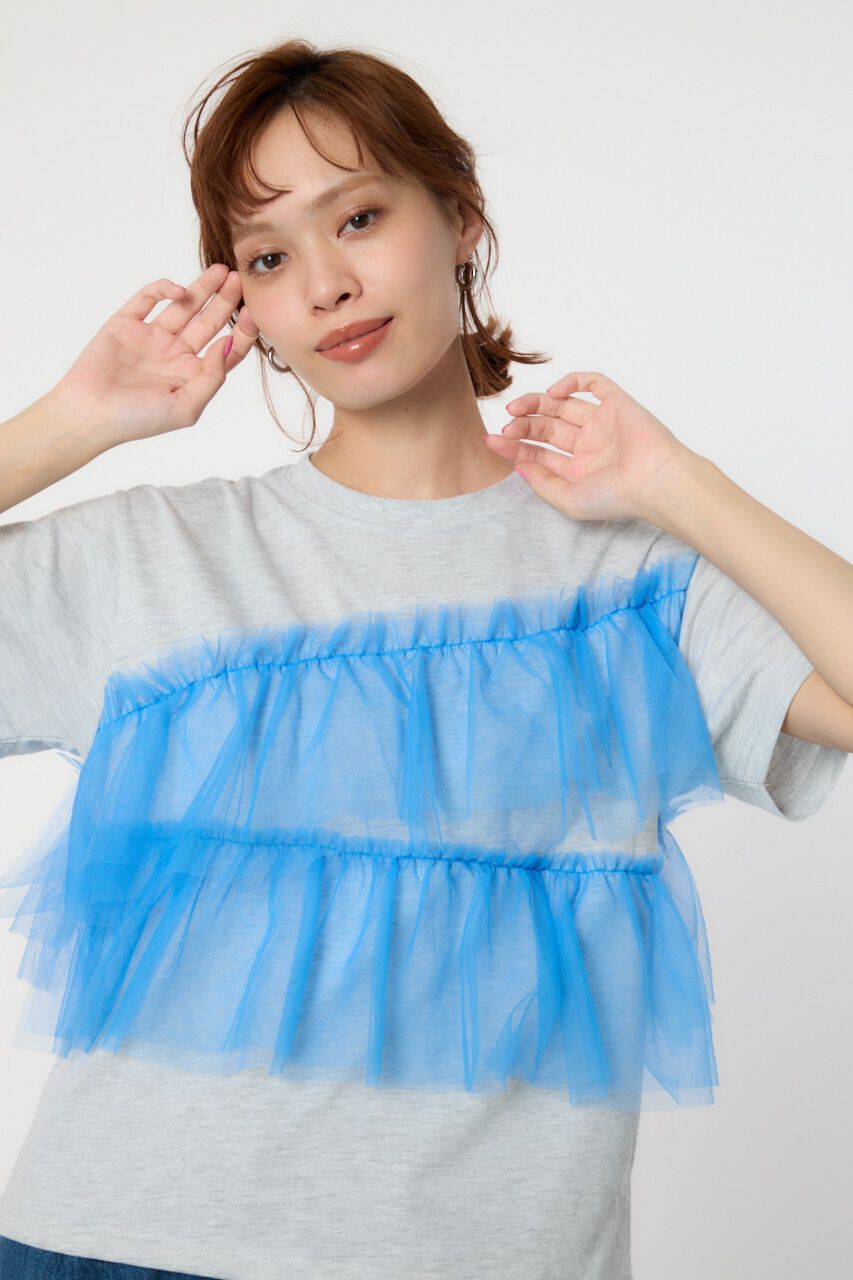 RODEO CROWNS「チュールドッキングTシャツ」|Tシャツ・カットソー|