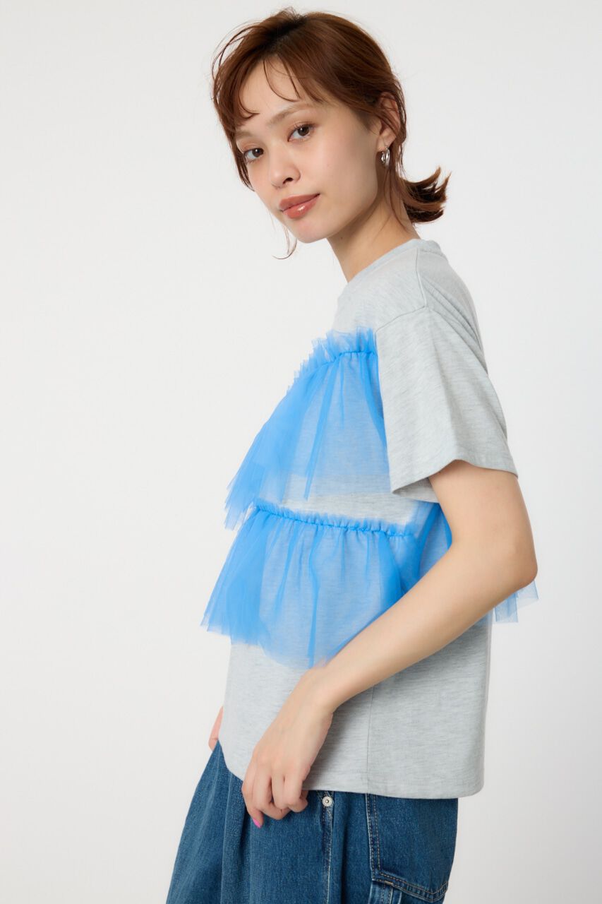 RODEO CROWNS「チュールドッキングTシャツ」|Tシャツ・カットソー|