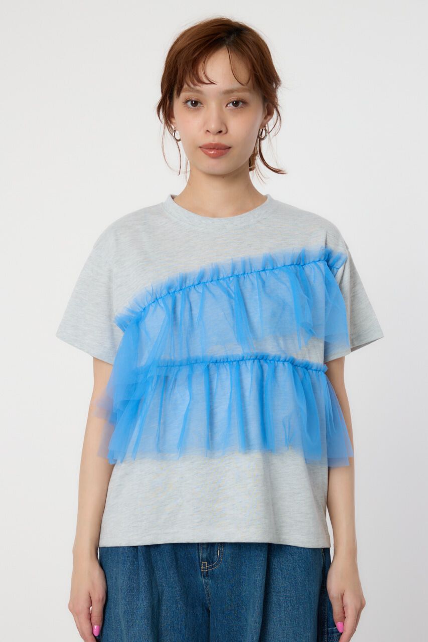 RODEO CROWNS「チュールドッキングTシャツ」|Tシャツ・カットソー|