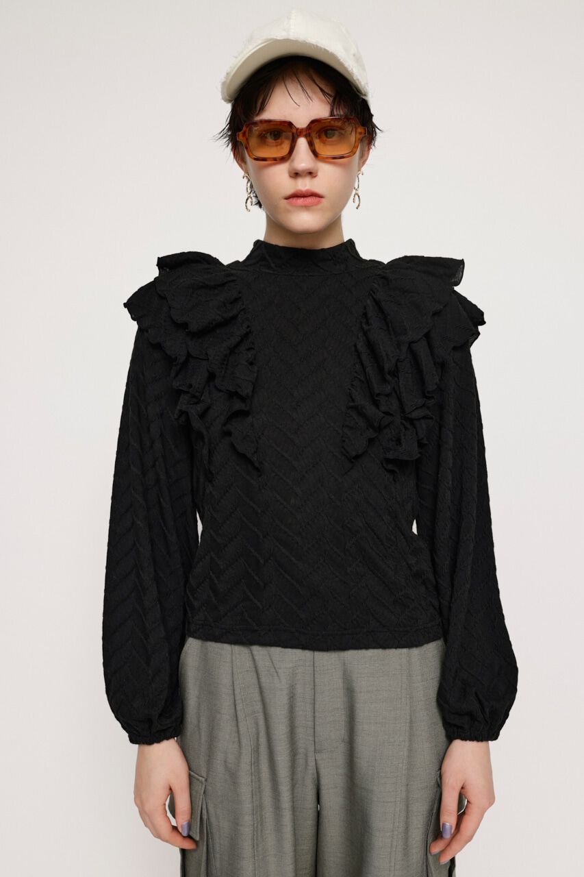 SLY「ラッフルカットレーストップス」|Tシャツ・カットソー|