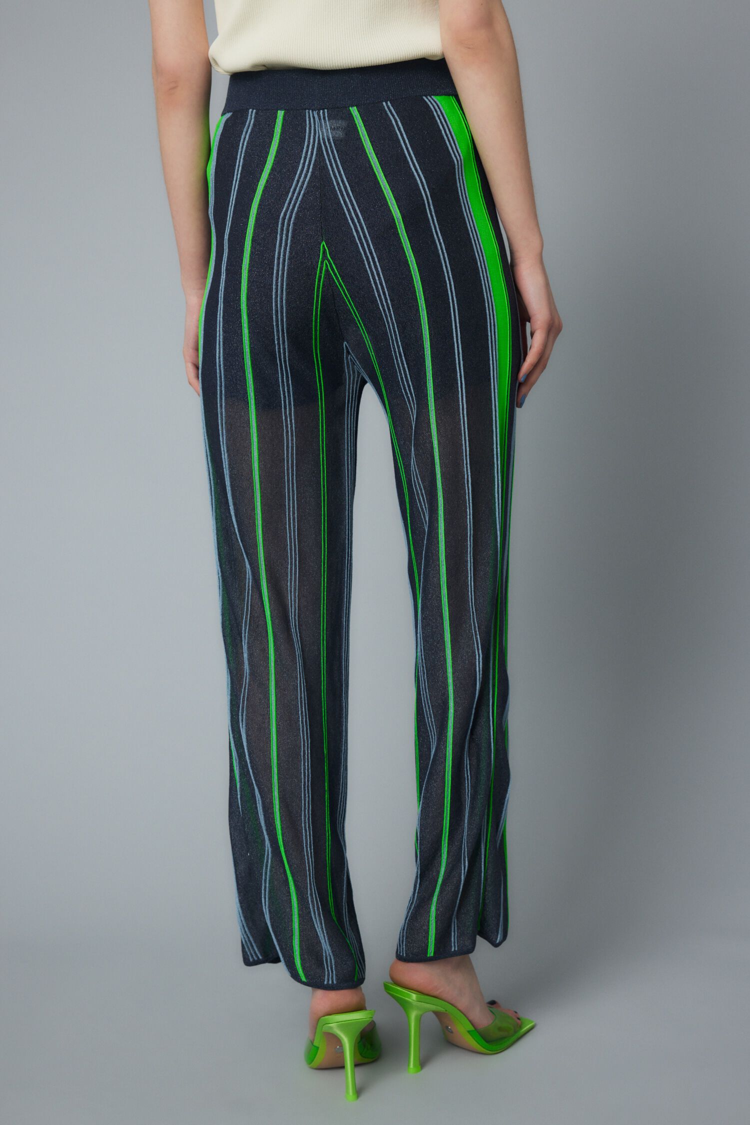 HeRIN.CYE「Sheer stripe knit pants」|その他|