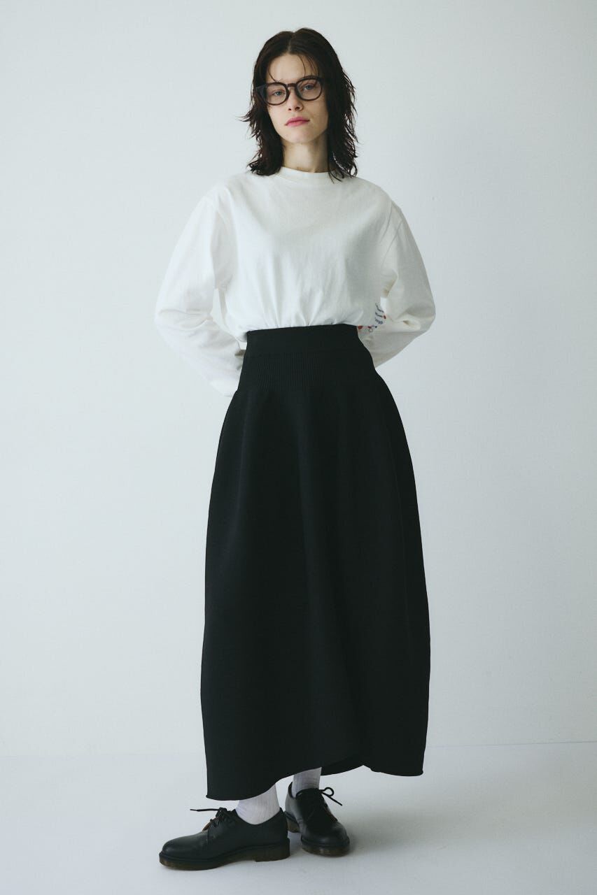 HeRIN.CYE「［予約］Jersey volume knit skirt」|スカート|BLK