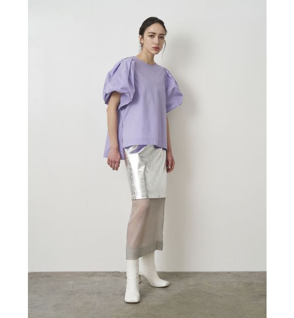 ELENDEEK「SHEER LAYERED METALLIC SK」|スカート|