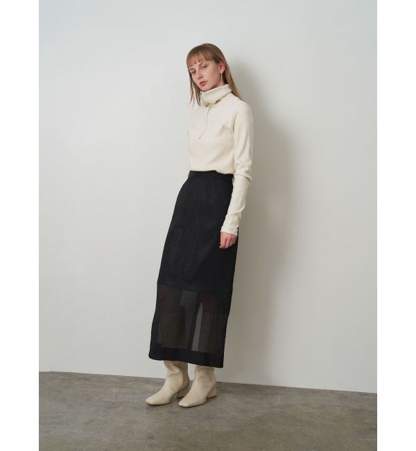 ELENDEEK「SHEER LAYERED METALLIC SK」|スカート|