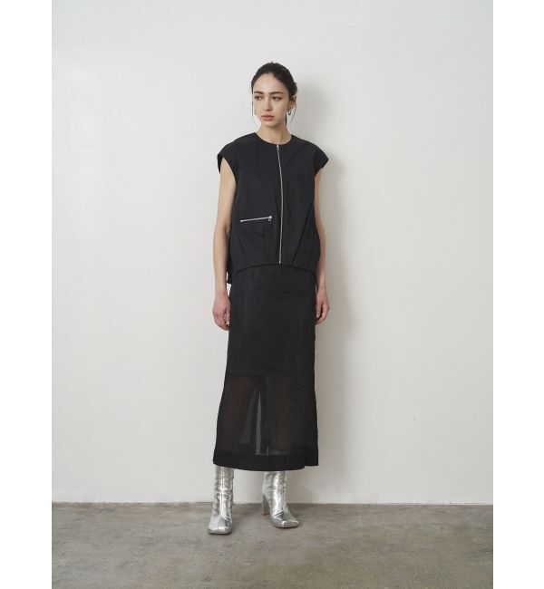 ELENDEEK「SHEER LAYERED METALLIC SK」|スカート|