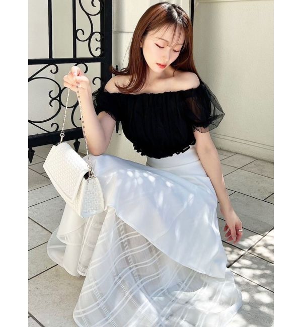 RESEXXY「ボリュームドッキングオフショルニットトップス」|ニット・セーター|