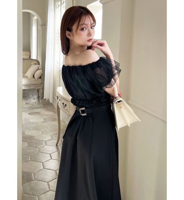 RESEXXY「ボリュームドッキングオフショルニットトップス」|ニット・セーター|