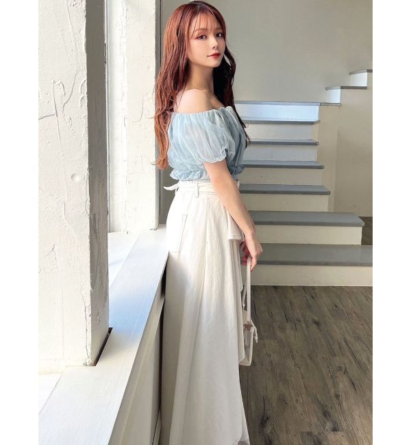 RESEXXY「ボリュームドッキングオフショルニットトップス」|ニット・セーター|