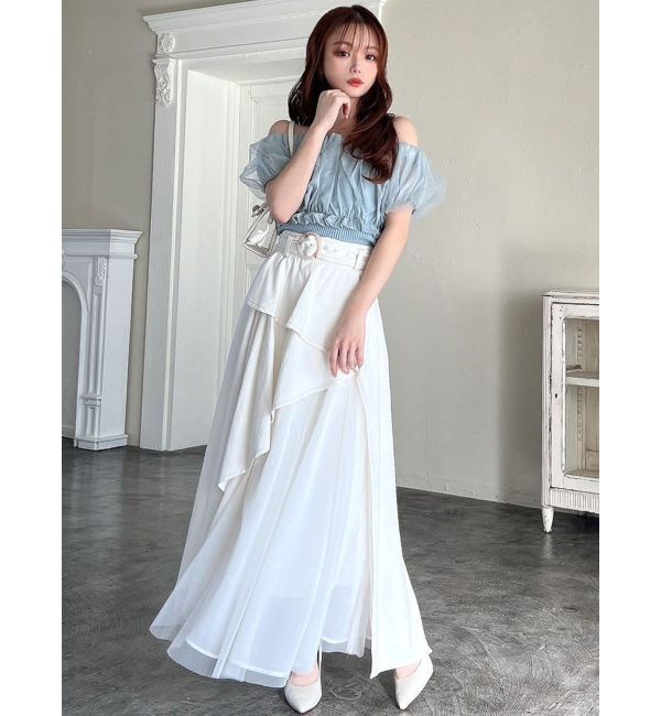 RESEXXY「ボリュームドッキングオフショルニットトップス」|ニット・セーター|