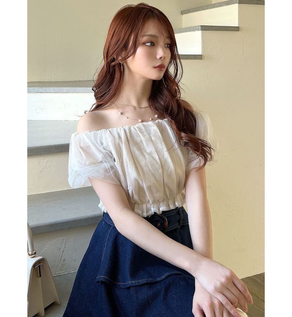 RESEXXY「ボリュームドッキングオフショルニットトップス」|ニット・セーター|