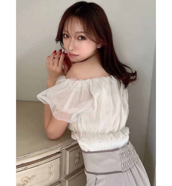 RESEXXY「ボリュームドッキングオフショルニットトップス」|ニット・セーター|