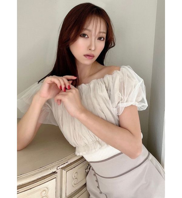 RESEXXY「ボリュームドッキングオフショルニットトップス」|ニット・セーター|