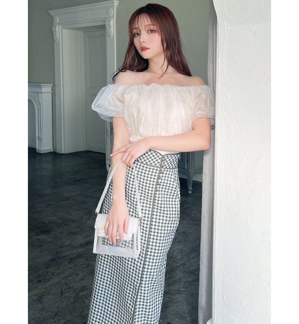 RESEXXY「ボリュームドッキングオフショルニットトップス」|ニット・セーター|