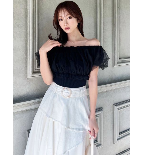 RESEXXY「ボリュームドッキングオフショルニットトップス」|ニット・セーター|