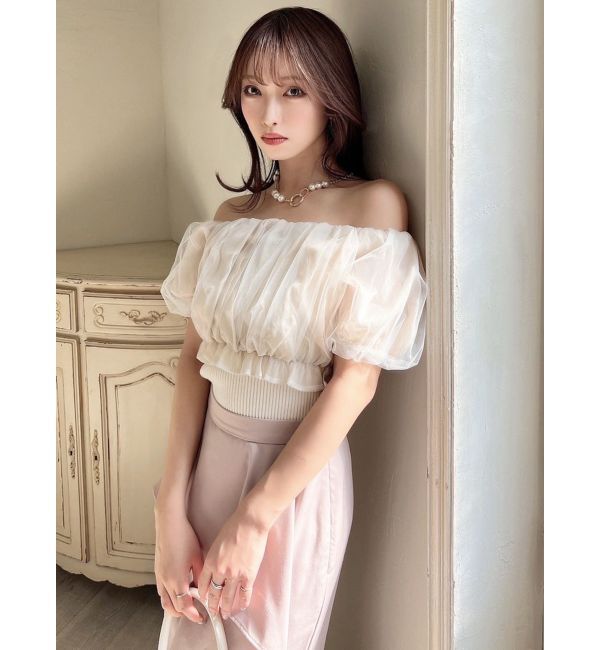 RESEXXY「ボリュームドッキングオフショルニットトップス」|ニット・セーター|