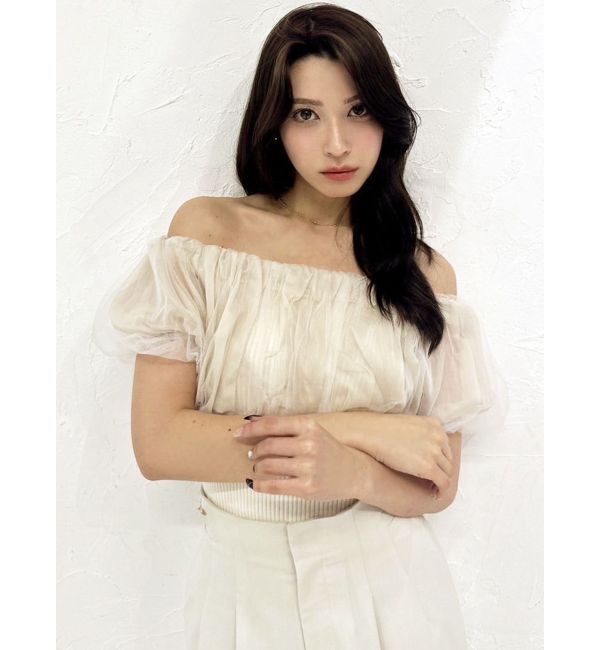 RESEXXY「ボリュームドッキングオフショルニットトップス」|ニット・セーター|