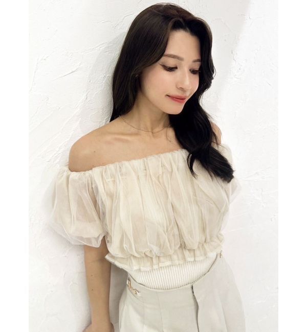 RESEXXY「ボリュームドッキングオフショルニットトップス」|ニット・セーター|