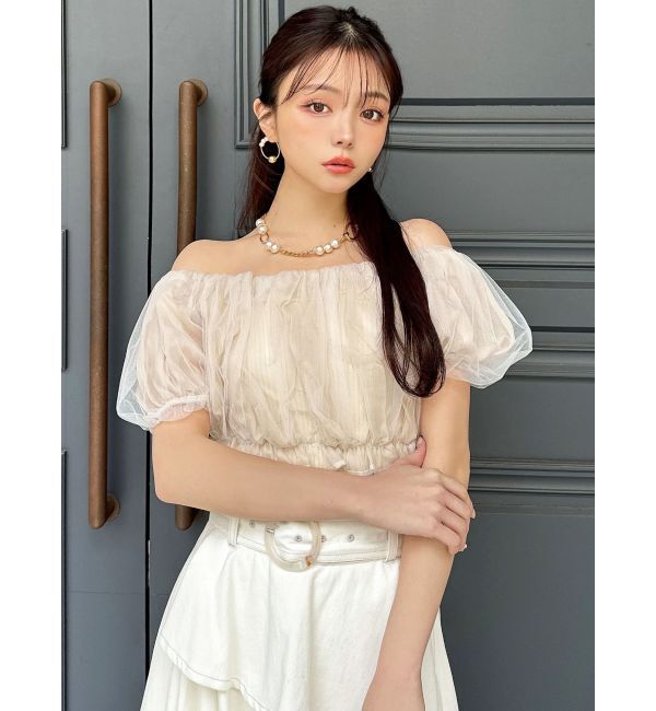 RESEXXY「ボリュームドッキングオフショルニットトップス」|ニット・セーター|