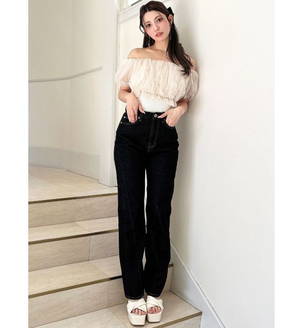 RESEXXY「ボリュームドッキングオフショルニットトップス」|ニット・セーター|