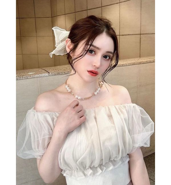 RESEXXY「ボリュームドッキングオフショルニットトップス」|ニット・セーター|