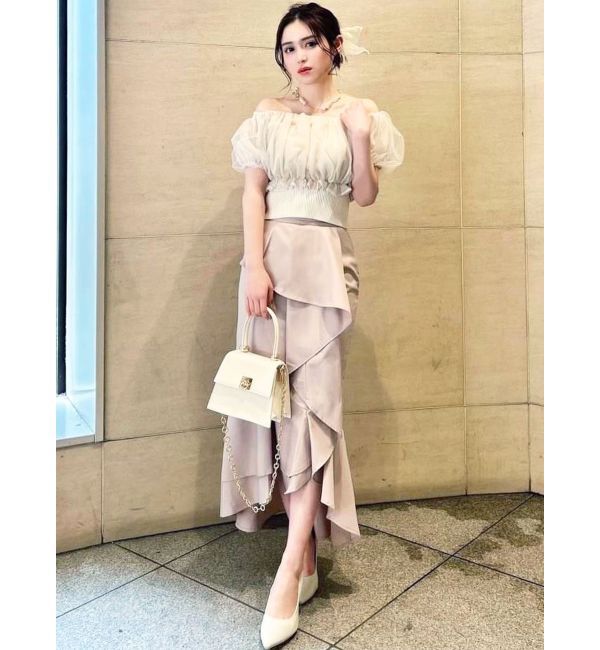 RESEXXY「ボリュームドッキングオフショルニットトップス」|ニット・セーター|