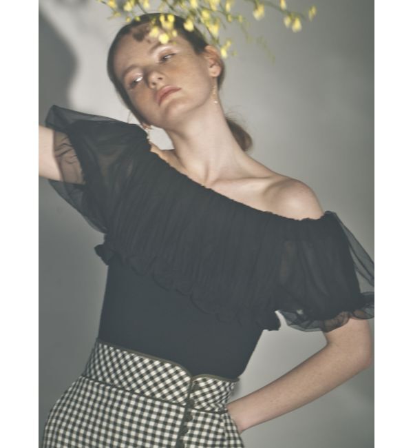 RESEXXY「ボリュームドッキングオフショルニットトップス」|ニット・セーター|