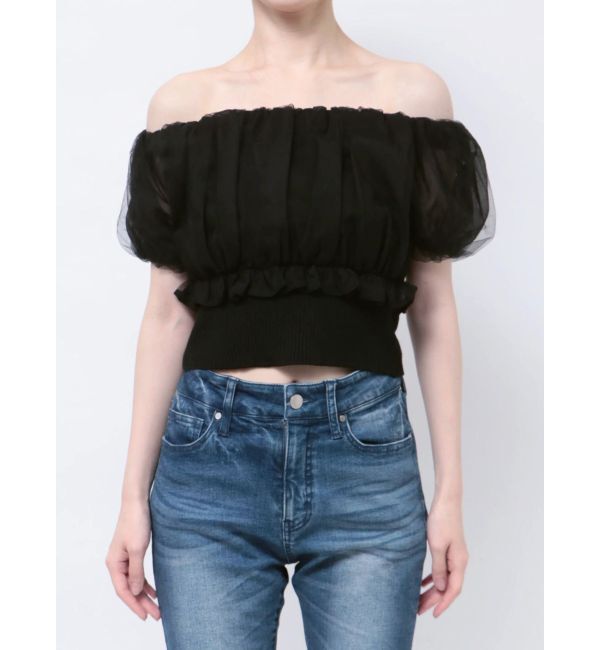 RESEXXY「ボリュームドッキングオフショルニットトップス」|ニット・セーター|