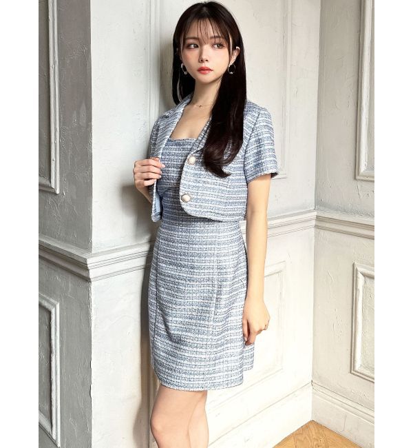 RESEXXY「ツイードミニワンピース【セットアップ着用可能】」|ワンピース|