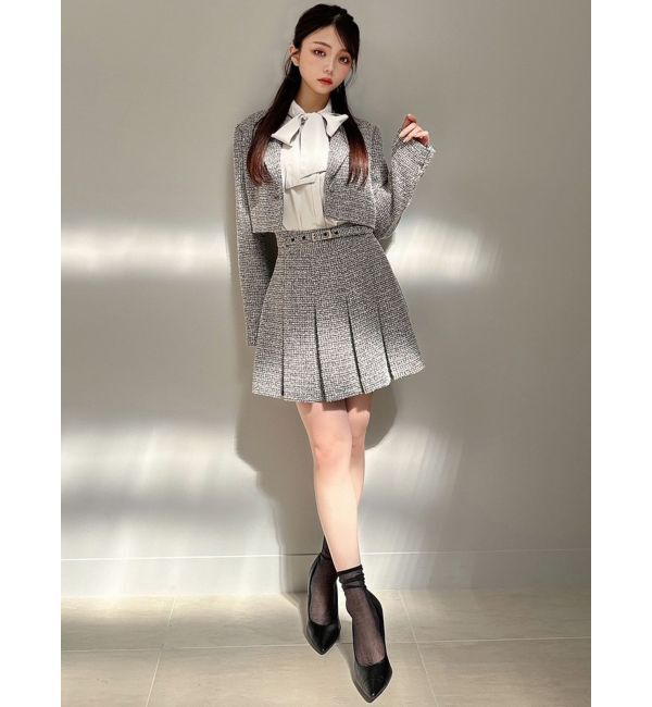 RESEXXY「ツイードクロップドジャケット【セットアップ着用可能】」|テーラードジャケット|