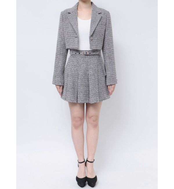 RESEXXY「ツイードクロップドジャケット【セットアップ着用可能】」|テーラードジャケット|