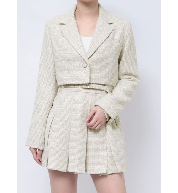 RESEXXY「ツイードクロップドジャケット【セットアップ着用可能】」|テーラードジャケット|