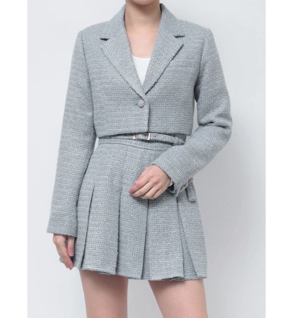 RESEXXY「ツイードクロップドジャケット【セットアップ着用可能】」|テーラードジャケット|