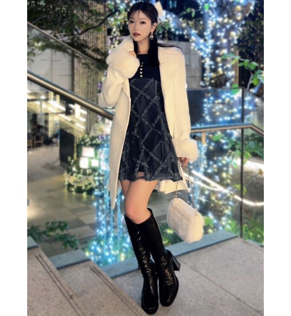 RESEXXY「ドッキングフレアミニニットワンピース」|ワンピース|