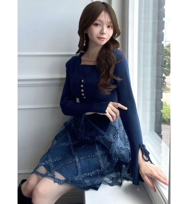 RESEXXY「ドッキングフレアミニニットワンピース」|ワンピース|