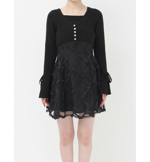 RESEXXY「ドッキングフレアミニニットワンピース」|ワンピース|