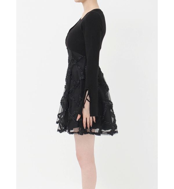 RESEXXY「ドッキングフレアミニニットワンピース」|ワンピース|