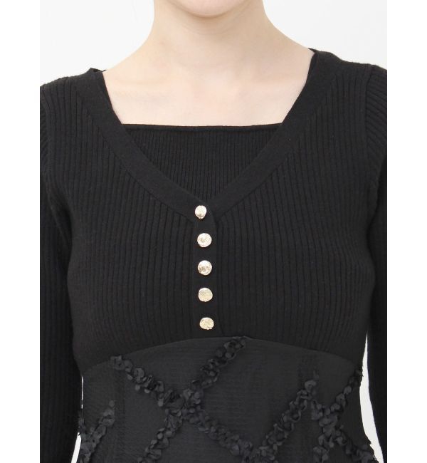 RESEXXY「ドッキングフレアミニニットワンピース」|ワンピース|