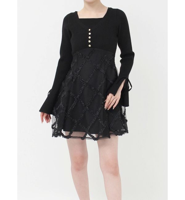 RESEXXY「ドッキングフレアミニニットワンピース」|ワンピース|