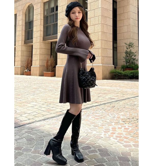 RESEXXY「ラグランスリーブニットワンピース【S】」|ワンピース|